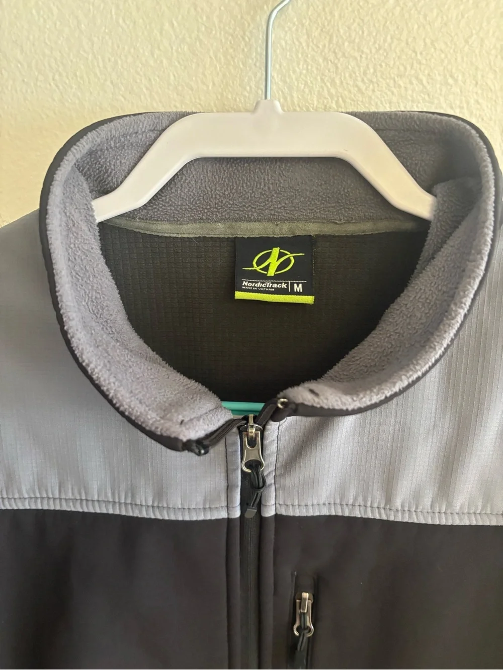Men's Black and Gray Softshell Windbreaker Jacket